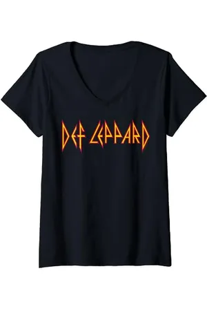 Def Leppard Logo classico Maglietta con Collo a V