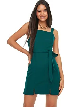 Trendyol Women Bodycon Regular Fit Woven Dress Mini Abito Aderente da Donna in Tessuto dalla vestibilità Regolare, , 68