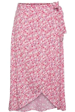 Pieces® Pctala Wrap Skirt Noos BC Gonna a Portafoglio, Rosa Acceso, X-Small Donna