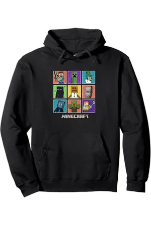 Minecraft Group Shot Colored Box Up Felpa con Cappuccio