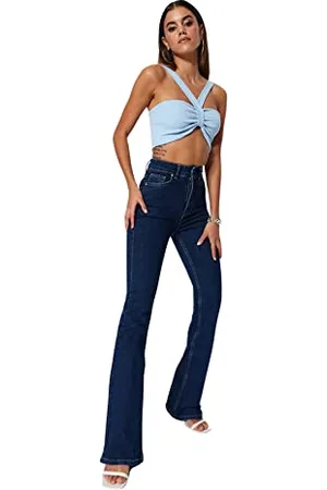 Trendyol Women High Waist Leg Flare Jeans Pantaloni, , 72 Donna