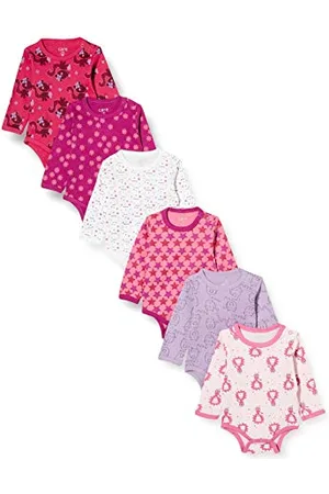 CARE LABEL Body LS - AOP (6-pack), Body Neonato Manica Lunga Unisex - Bimbi 0-24, (481), 1-2 mesi