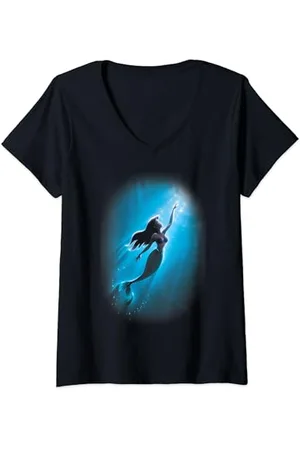 Disney Little Mermaid Ariel Swim Under Water Light Maglietta con Collo a V
