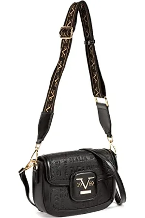 19V69 Italia Women Shoulder Bag CAMILLA BLACK-BLACK SILVER