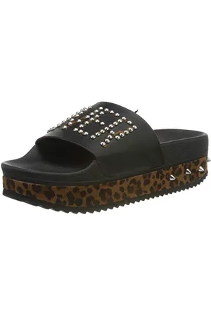 THE WHITE BRAND High Game Over, Sandali con Plateau Donna, Multicolore (Leopard Leopard), 36 EU