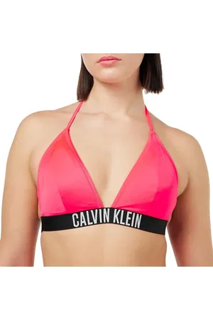 Calvin Klein Top Bikini a Triangolo Donna con Lacci, (Signal Red), S