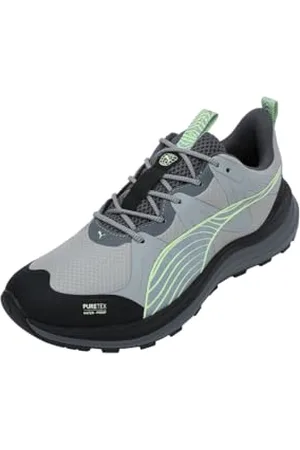 PUMA Reflect Lite Trail PTX, Road Running Shoe Unisex-Adulto, Smokey Gray Black-Fizzy Apple, 37 EU