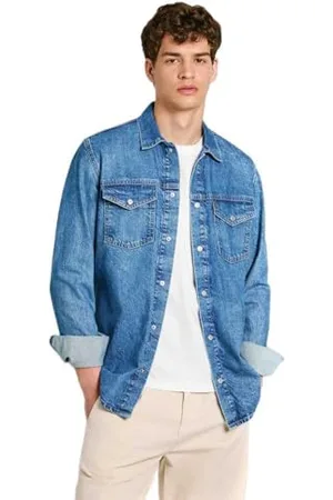 Pepe Jeans Regular Shirt PM308584 Camicia in Jeans, (Denim-MS3), XS Uomo