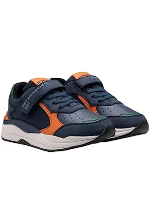 Replay GBS64 .000.C0006S, Scarpe da ginnastica Bambini e ragazzi, Blu (Navy Orange Green 3282), 37