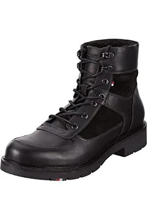 Tommy Hilfiger RWB Hilfiger Warm Mix Lace Boot FM0FM04203, Stivaletto Medio Uomo, (Black), 42 EU