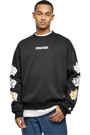 STARTER BLACK LABEL Starter Star Sleeve Crewneck Maglia di Tuta, S Uomo