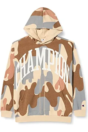 Champion Rochester 1919-City Explorer Camo Felpa con Cappuccio, (Gin), 9-10 Anni Bambini e Ragazzi