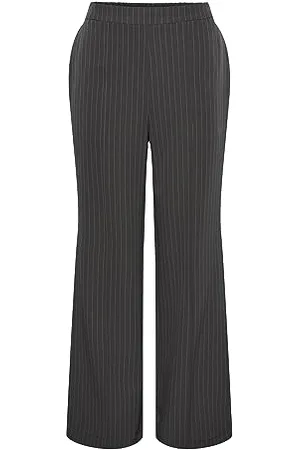 Pieces® PCBOZZY HW WIDE STRIPED PANTS NOOS BC, Pantaloni Donna, (Magnet), M