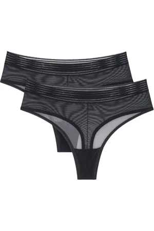 Triumph Donna Tempting Sheer Highwaist String 2P, Briefs, Black, XS