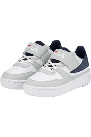 Fila Fxventuno Velcro Kids, Scarpe da ginnastica Unisex - Bambini e ragazzi, Bianco (White Gray Violet), 33 EU