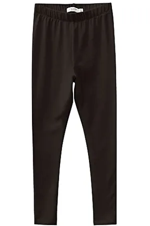 NAME IT Nkfdavina Solid Swe Legging Bru N Noos, Leggings Bambine e ragazze, (Black), 128