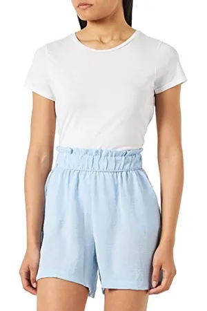 JDY ONLY Divya HW Paperbag Pantaloncini Wvn Noos, Blu Cashmere, 44 Donna
