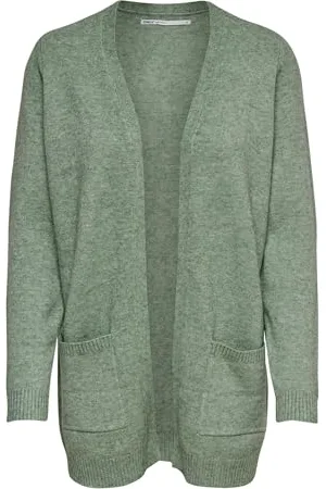 ONLY 15174274 Cardigan, Verde ( Detail: W. Melange), 46 (Taglia Unica: Large) Donna