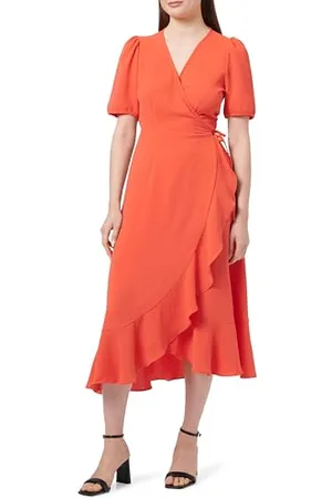 ONLY Onlmette SS Wrap Midi Dress Wvn Vestito Avvolgente, Colore: , M Donna