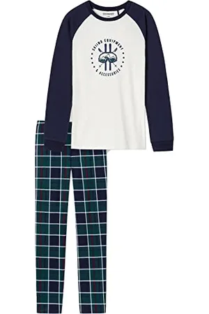 Schiesser Pigiama Lungo da Ragazzo, in Cotone Organico Set, Multicolore 9, 140 cm Bambino