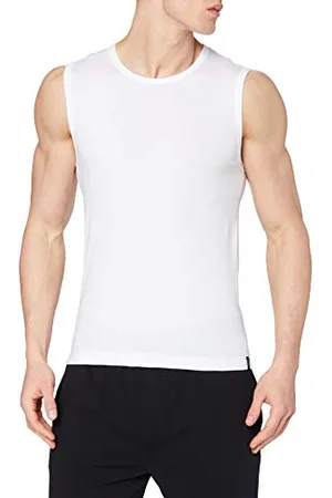 Schiesser Canotta uomo senza maniche in cotone elasticizzato, EU.6, BIANCO
