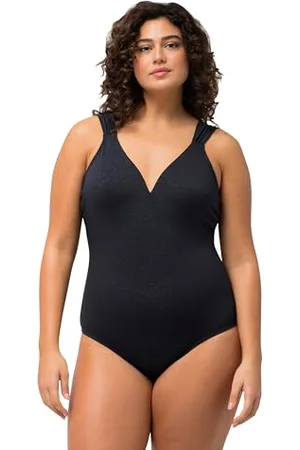 Ulla Popken Badeanzug Jaquard-Leo Costume Intero, , 62 Donna