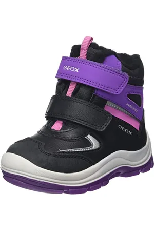 Geox B Flanfil Girl B Abx, Stivaletti Bambine e ragazze, Nero/Viola (Black/Violet), 21 EU
