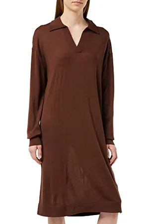 G-Star Donna Knitted Polo Dress, (chocolate lab D22133-B692-D312), S