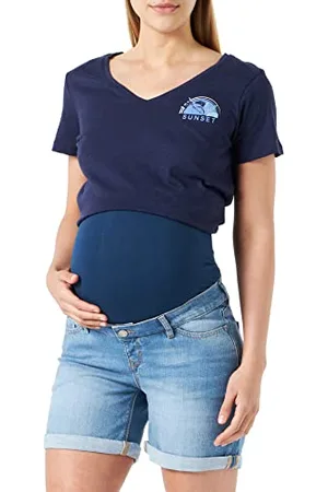 Noppies Jeans Shorts Buckley Over The Belly Pantaloncini, Aged Blue-P144, 39 Donna