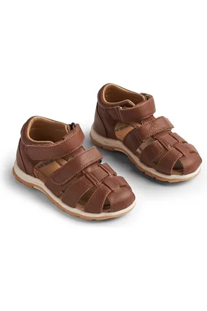 WHEAT Sandalo Chiuso Libero L-Unisex-Vera Pelle, Scarpe per Chi Inizia a Camminare Bambini, , 32 EU