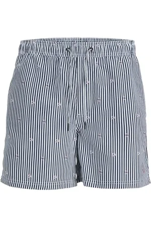 JACK & JONES Jpstfiji Jjswim Small Stripes Ly Jnr Costume a Pantaloncino, , 140 cm Bambini e Ragazzi