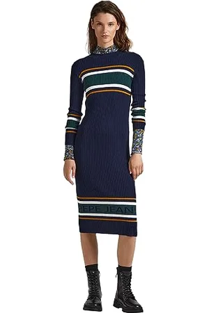 Pepe Jeans Evelina, Abito Midi Donna, (Dulwich),XL