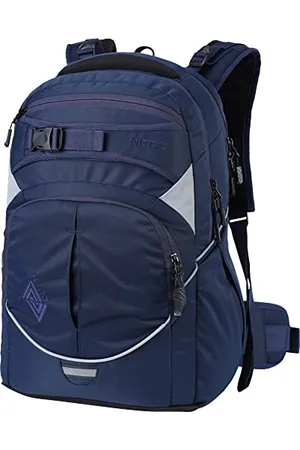 Nitro Superhero - Zaino per la scuola, con cintura rimovibile, base robusta, borsa termica, 30 l, colore: Blu notte