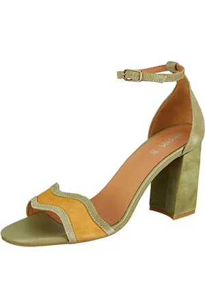Geox D New Eraklia 80, Sandal Donna, Pistachio/Mustard, 38 EU