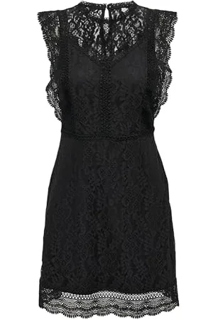 ONLY Onlnew Karo SL Lace Above Knee Dresswvn Mini Abito, , XXS Donna