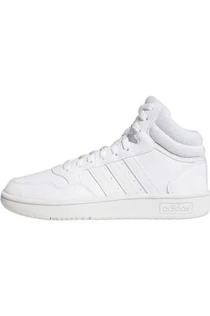 adidas Hoops 3.0 Mid Classic Shoes, Scarpe Donna, Cloud White/Cloud White/Dash Grey, 36 2/3 EU