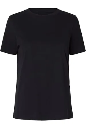 SELECTED SFMY Perfect SS Tee-Box Cut Noos T-Shirt, Nero (Black), XL Donna