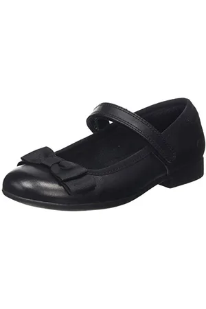 Clarks Scala Tap K, Ballerine, Bambine e ragazze, Nero (Black Leather Black Leather), 32.5 EU