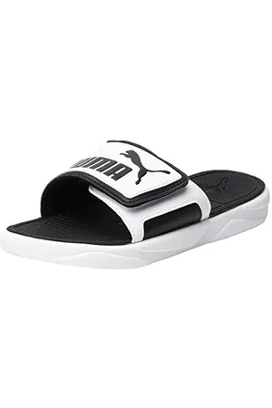 PUMA Royalcat Comfort, Slide Sandal Unisex-Adulto, White Black, 35.5 EU