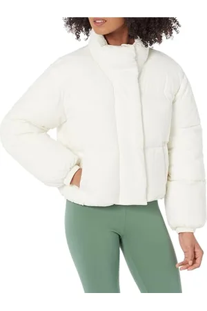 Amazon Piumino Corto con Cerniera a Tutta Lunghezza (Pile Trapuntato Opaco o Sherpa) Donna, , XL