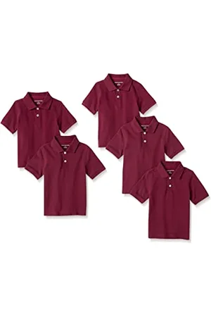 Amazon Polo in piqué a Maniche Corte Bambini e Ragazzi, Pacco da 5, , 2 Anni
