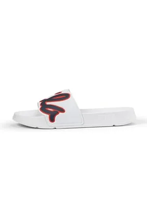 Fila Scritto Slipper, Sandalo Scorrevole Uomo, White Navy, 44 EU