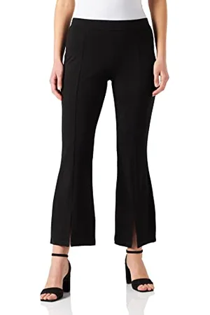 JDY Pretty Flare Slit Pant Jrs Noos Pantaloni, Black, (S) W x 34L Donna