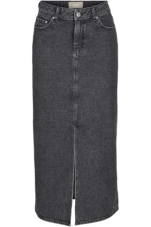 JJXX Jxaura Long MW Skirt AW DNM SN Gonna in Jeans, Grigio Denim, XL Donna