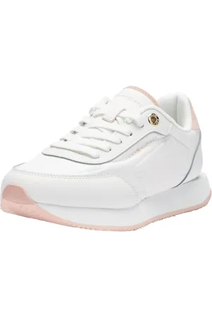 Tommy Hilfiger Donna Sneakers da Runner Essential Runner Scarpe Sportive, Avorio (Pink Bloom), 40