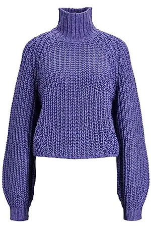 JJXX Jack & Jones Jxkelvy Maglia Spessa con Collo Alto Maglione Lavorato, Twilight Purple, L Donna