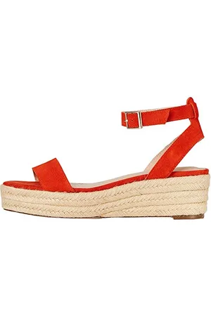 FIND FIND Two Part Suede Espadrille - Espadrillas Donna, Arancione (Orange), 40 EU