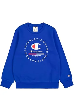 Champion Legacy Graphic Shop B (306838) -Ultra-Light Soft Compact Powerblend Fleece Crewneck Felpa, (BAI), 3-4 Anni Bambino