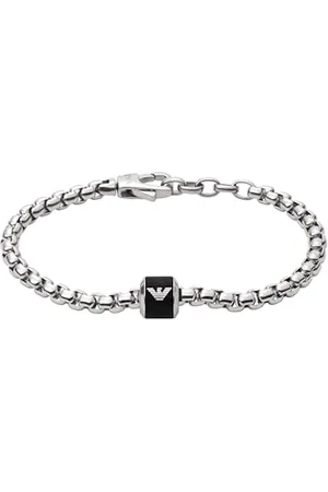 Emporio Armani Bracciale Da Uomo Essential, Lunghezza: 190 mm, Altezza: 11 mm, Larghezza: 10 mm Bracciale In Acciaio Inox Argento, EGS2911040