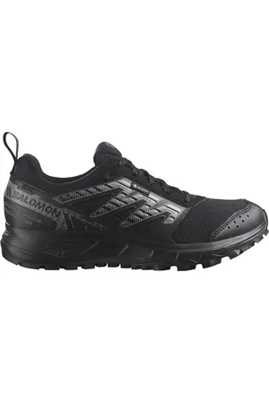 Salomon Wander Gore-Tex Scarpe Impermeabili da Trail Running e Escursionismo da Donna, A prova di Escursionismo, Comfort e ammortizzazione, Tenuta del piede sicura, Black/Plum Kitten/Gull, 42 EU